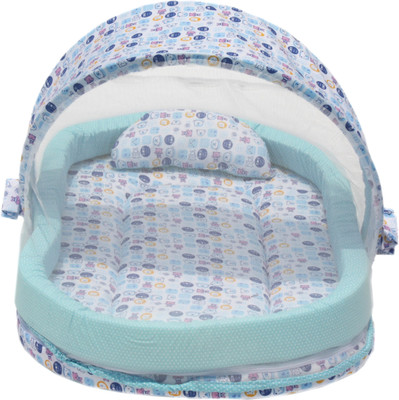 

satnam global SAGAADMT06BLUETEDDY BABY MATRESS TEDDY PRINT(Fabric, Blue)