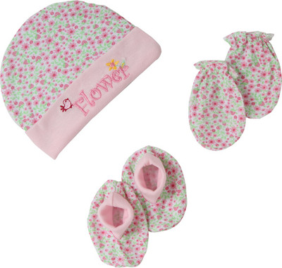 

Offspring Baby Cap Mittens Booties Combo Set(Multicolor)