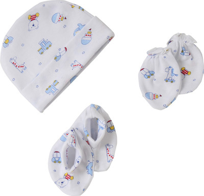 

Offspring Baby Cap Mittens Booties Combo Set(Multicolor)