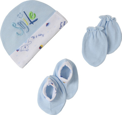 

Offspring Baby Cap Mittens Booties Combo Set(Multicolor)