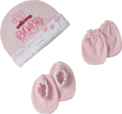 

Offspring Baby Cap Mittens Booties Combo Set(Multicolor)