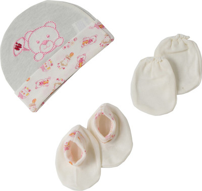

Offspring Baby Cap Mittens Booties Combo Set(Multicolor)