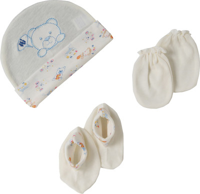 

Offspring Baby Cap Mittens Booties Combo Set(Multicolor)
