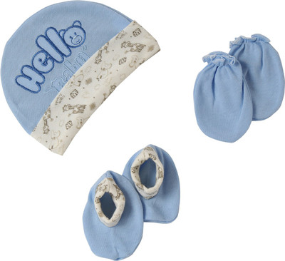 

Offspring Baby Cap Mittens Booties Combo Set(Multicolor)