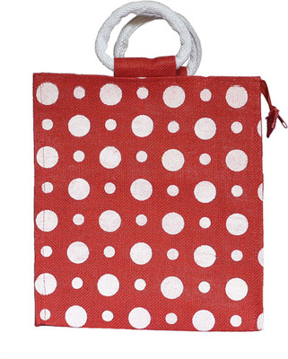 

IMPRESSIONS FOREVER JUTE LUNCH BAG Waterproof Lunch Bag(Red, 5 L)