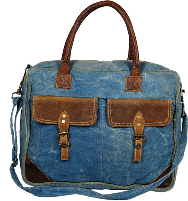 Priti Jean Bag PIB011 Multipurpose Bag(Blue, 15 inch)
