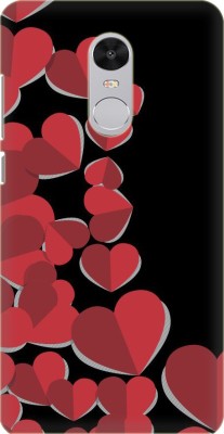 Coberta Case Back Cover for Mi Redmi Note 4 Hearts in black background Design Back Case For Rd Note 4 By Coberta(Multicolor, Pack of: 1)