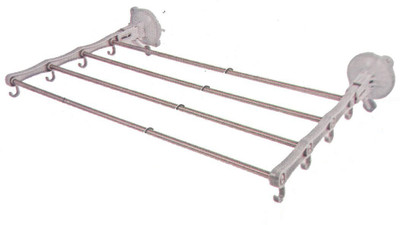 Maison & Cuisine Telescopic Rack - Suction Cups Cloth hanger rack with hooks for Walls and Windows Aluminium Wall Cloth Dryer Stand(Silver) available at flipkart for Rs.749