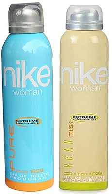 

Nike (Pure, Urban) Deodorant Spray - For Women(200 ml, Pack of 2)
