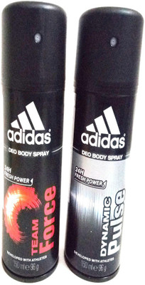 

ADIDAS TEAM FORCE AND DYNAMIC PULSE Deodorant Spray - For Men(300 ml, Pack of 2)