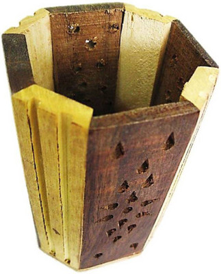 

Ruby Perl 1 Compartments Wooden Pen holder(Multicolor)