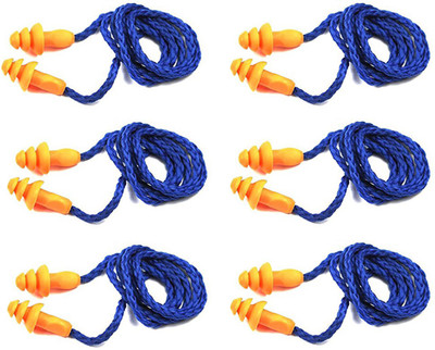 

Vezual 3M 1270 Corded Reusable (Pack of 6) Ear Plug & Nose Clip(Orange)