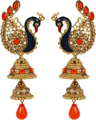 JEWELS GURU Diva Style Cubic Zirconia Alloy Jhumki Earring