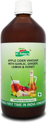 

Dr. Patkar's apple cider vinegar with garlic giner lemon and honey Apple Cider Vinegar(500 ml, sweet and sour Flavored)