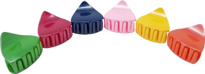 

Evolution Hair Clips, Claw Clips , Butterfly Clips, Medium, Pro Triangle Glittery Glossy Colors for Women / Girls, Pack of 6 Hair Clip(Multicolor)