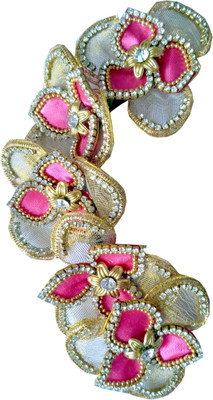 

ashirwad pink & gold brooch 151 Hair Accessory Set(Pink, Gold)