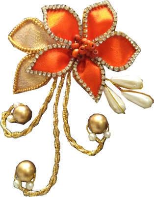 

ashirwad Golden Orange Brooch 122 Hair Accessory Set(Gold, Orange)