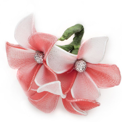 

Art of Hair Fashion Jewellery Side Artificial Flower Hair Pin(White, Pink)
