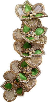 

ashirwad green & golden Brooch - 67 Hair Accessory Set(Green, Gold)