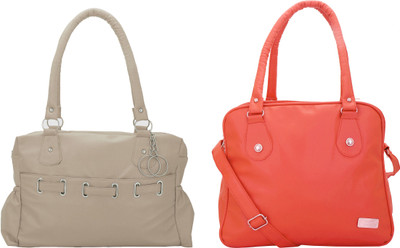 

Lady bar Shoulder Bag(Grey, Pink)