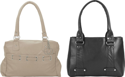 

Lady bar Shoulder Bag(Grey, Black), Black;grey