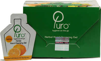

Puro Herbal Hand Cleansing Gel - Lemon [50 Sachets/ Box] - Pack of 2(50 ml, Pouch, Pack of 2)