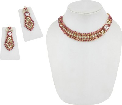 STYYLO FASHION Alloy Gold-plated Gold, Pink, Multicolor Jewellery Set(Pack of 1)