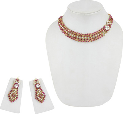 STYYLO FASHION Alloy Gold-plated Gold, Pink, Multicolor Jewellery Set(Pack of 1)
