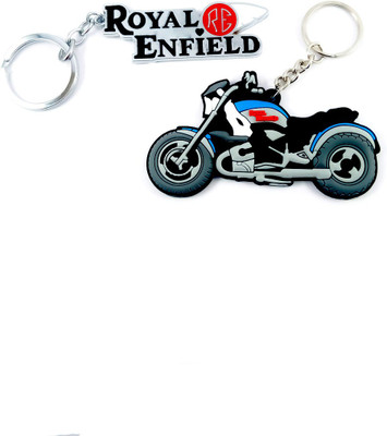 

ShopTop Royal Enfield combo keyring of 2 ( metl & rubber) Key Chain