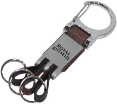 

Shubheksha Royal Enfield Bullet Bike Triple Ring Locking Black Key Chain