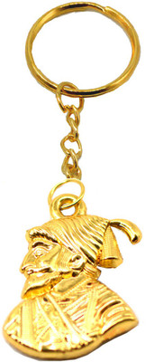 

Faynci The Grate Maratha Double Sided Chhatrapati Shivaji Maharaj Golden Key Chain Key Chain