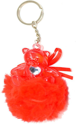 

Faynci Love Red Cute Doll Key Chain with Silver Heart Shape for Fashion Key Chain