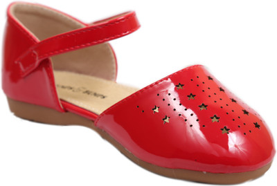 

JUMPS AND BUMPS Girls Velcro Strappy Sandals(Red