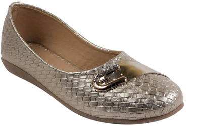 

JUMPS AND BUMPS Girls Slip on Ballerinas(Gold