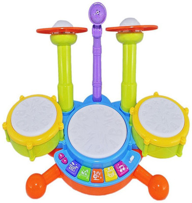 

Sajani Drumming Toys for Baby Kids Touch Electronic Drum Set Big with Flashing Lights Size : 40 x 23 x 30 c(Multicolor)
