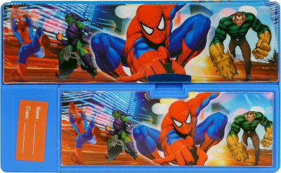 

KIDLAND Spiderman Cartoon Character Printed Jumbo Button Pencil Box With Accessories Pencil Grip(Pack of 3)