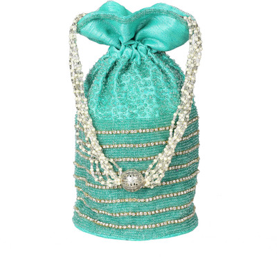 

Ahankara Handcrafted Dimonte Potli Pouch Potli(Blue)