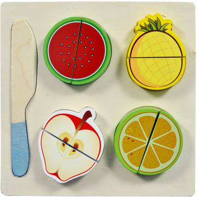 

Hnt Kids Wooden Fruits Cutting Play Set With Knife (10 Pieces)(10 Pieces)