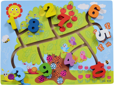 

Hnt Kids Maze Chase Number Wooden Puzzle for toddlers(1 Pieces)