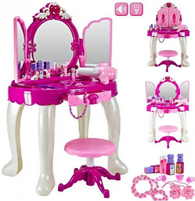 

Sajani Glamour Princess Dressing Table With Light And Sound Special For Gift(Pink)
