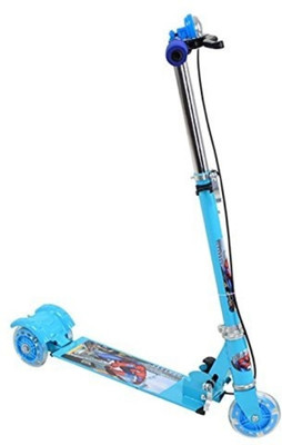 

SAJ Three Wheeled Height Adjustable Scooter with Wheel Lights and Anti Slip Foot Grip, Blue Beautiful Scooter(Blue)