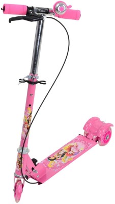 

MTS Foldable 3 Wheeler Cycle Height Adjustable With Hand Break, Bell And Led Light NEW Scooter(Pink)