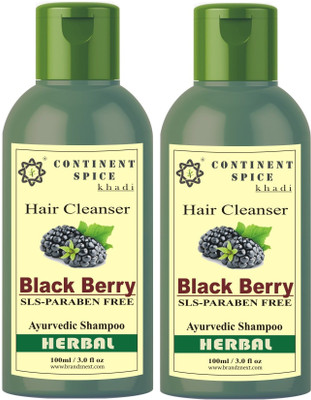 Continent Spice Khadi Blackberry Herbal Hair Cleanser- (SLS & Paraben Free) CS682005(200)