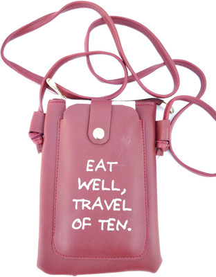 

Akki Collection Girls Casual Red PU Sling Bag