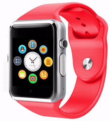 

Bastex BT A1 - 1 Smart Watch / Watchphone with bluetooth Compatible Silver Smartwatch(Red Strap Free Size)