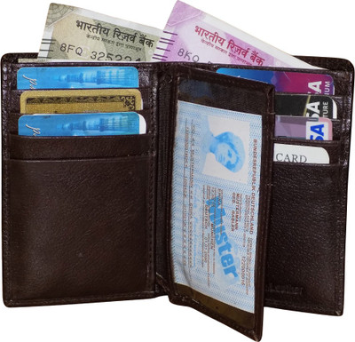 

Kan Boys Brown Genuine Leather Document Holder(8 Card Slots)