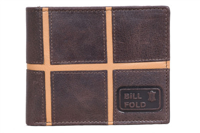 

Bill Fold Artistic Leather Men Casual Brown, Tan Genuine Leather Wallet(4 Card Slots)