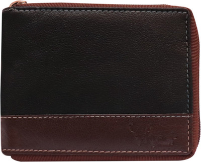 

Krest Men Black, Brown Genuine Leather Wallet(6 Card Slots), Black;maroon