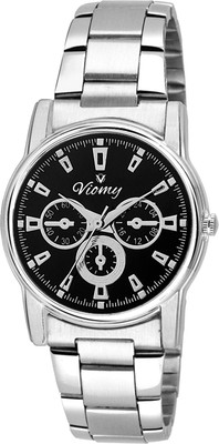 

VIOMY LC3017 Designer & elegant Black dial with dummy chornography chain style watch specially design for girls Watch - For Girls