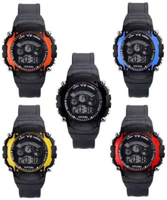 

Swadesi Stuff Digital Watch 7LIGHT combo of 5 - 1111 Watch - For Boys & Girls